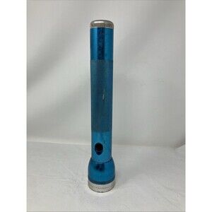 Vintage Vari-Beam Flashlight Mag Industries - Blue w Chrome USA 12-1/2” 3 D